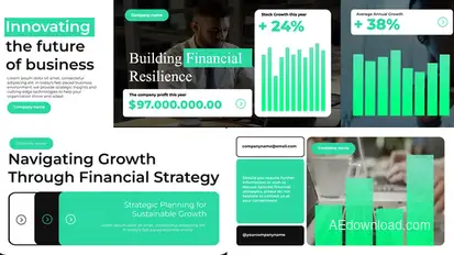 Corporate Infographic Video Displays template preview