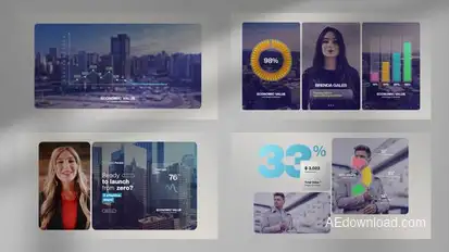 Corporate Infographic Scene Elements template preview