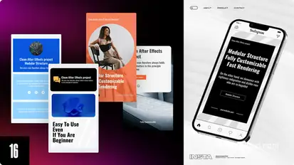 Corporate Instagram Stories Video Displays template preview