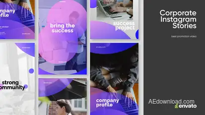 Corporate Instagram Stories Openers template preview
