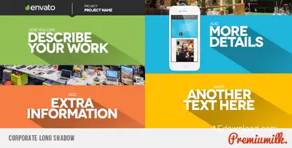 Corporate Long Shadow Openers template preview