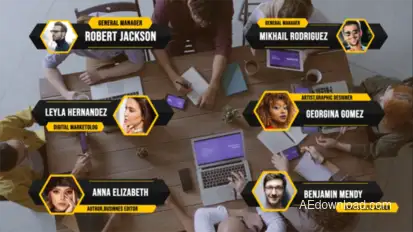 Corporate Lower Thirds Elements template preview