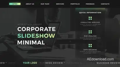 Corporate Minimal Slideshow Video Displays template preview