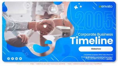 Corporate N Business Timeline Slideshow Video Displays template preview