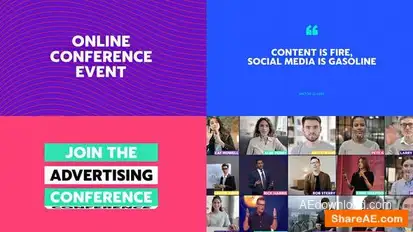 Corporate Online Event Openers template preview