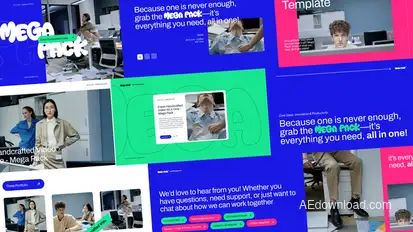 Corporate Pack Video Displays template preview