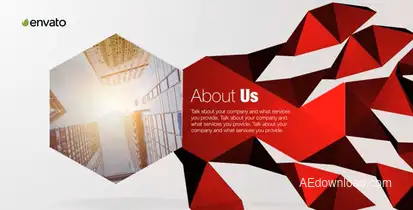 Corporate Polygon Presentation Video Displays template preview