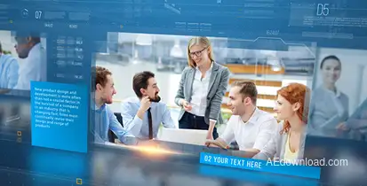 Corporate Presentation Video Displays template preview