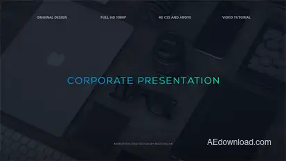 Corporate Presentation Video Displays template preview