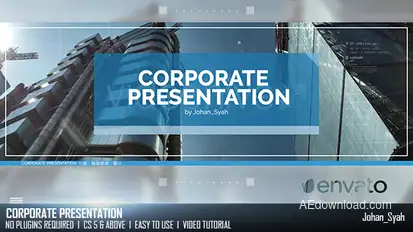Corporate Presentation Video Displays template preview