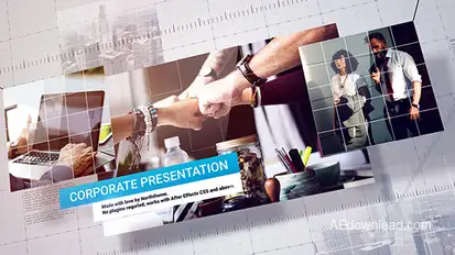 Corporate Presentation Video Displays template preview