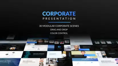 Corporate Presentation Video Displays template preview