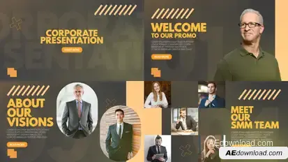 Corporate Presentation Video Displays template preview