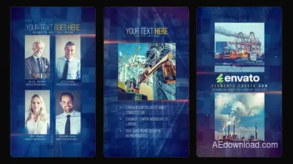 Corporate Presentation Vertical Slideshow Openers template preview