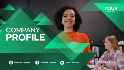 Corporate Profile Video Displays template preview