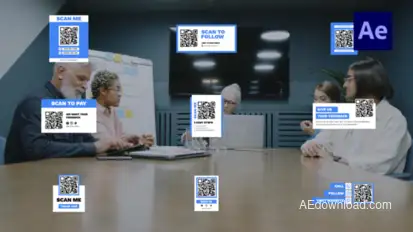 Corporate Qr Code Titles /Ae Elements template preview