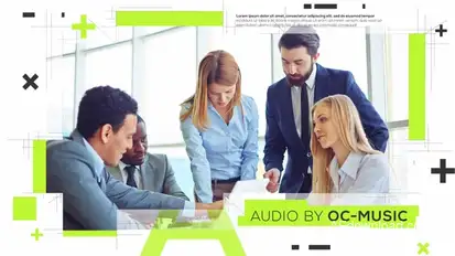 Corporate Slides IV Video Displays template preview