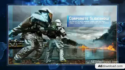 Corporate Slideshow Video Displays template preview