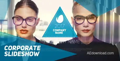 Corporate Slideshow Video Displays template preview