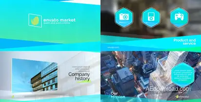 Corporate Slideshow Video Displays template preview