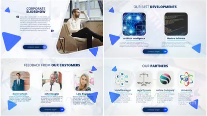 Corporate Slideshow Openers template preview