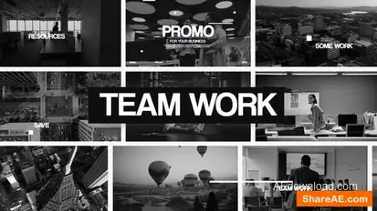 Minimal Corporate Slideshow Openers template preview