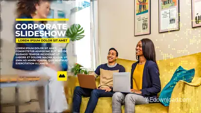 Corporate Slideshow Video Displays template preview