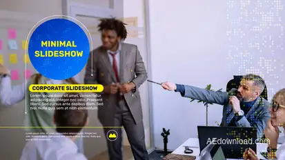 Corporate Slideshow Video Displays template preview