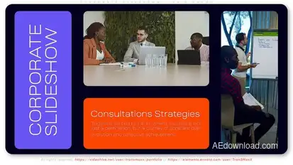 Corporate Slideshow - Grid Promo Video Displays template preview