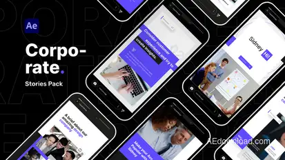 Corporate Stories Pack Video Display After Effect Template Product Promo template preview