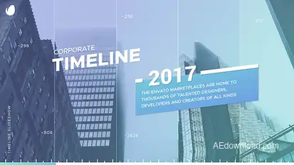 Corporate Timeline Video Displays template preview