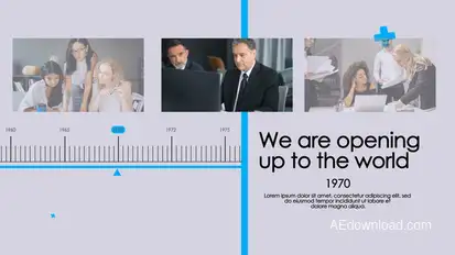 Corporate Timeline Video Displays template preview