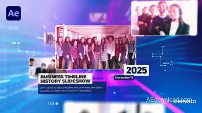 Corporate Timeline History Slideshow Video Displays template preview