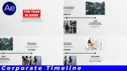 Corporate Timeline V01 Infographics template preview