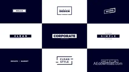 Corporate Titles Titles template preview