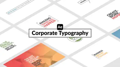 Corporate Typography Infographics template preview