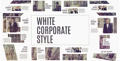 Corporate White Video Displays template preview