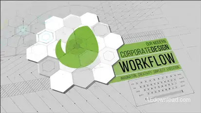 Corporate Workflow Video Displays template preview