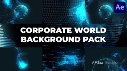 Corporate World Background Pack for After Effects Elements template preview