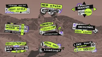 Cosmic Lower Thirds Titles template preview