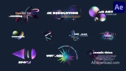 Cosmic Titles for After Effects Titles template preview