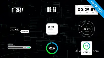 Countdown and Timer PACK Elements template preview