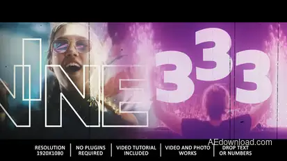 Countdown Party Video Displays template preview