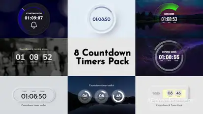 Countdown Timer Pack Video Displays template preview