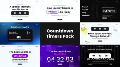 Countdown Timer Pack Logo Stings template preview