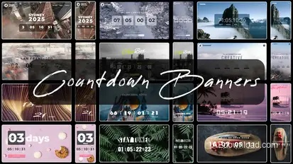 Countdown Timer Wide Banners Elements template preview