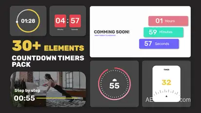 Countdown Timers Pack Elements template preview