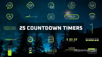 Countdown Timers with Progress Bar Elements template preview