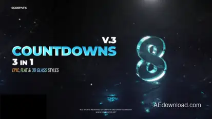 Countdowns Video Displays template preview