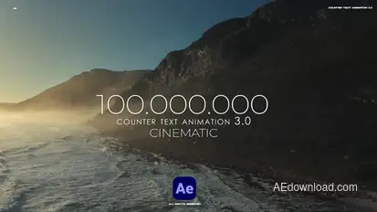 Counter Text Animation 3.0 Logo Stings template preview